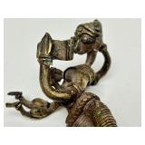 Old Vintage Heavy Bronze Sculpture of a Mother & Child