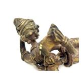 Old Vintage Heavy Bronze Sculpture of a Mother & Child