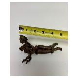 Old Vintage Heavy Bronze Sculpture of a Mother & Child