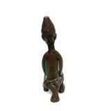 Small Antique African Bronze Sculpture of a Seated Male Figure