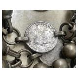 Antique Dowry Necklace Full of Antique Menelik II Ethiopian Silver Coins