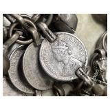 Antique Dowry Necklace Full of Antique Menelik II Ethiopian Silver Coins