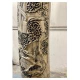Pair of HUGE Monumental Carved Bone Elephant Tusk Sculptures