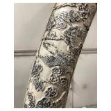 Pair of HUGE Monumental Carved Bone Elephant Tusk Sculptures