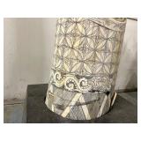 Pair of HUGE Monumental Carved Bone Elephant Tusk Sculptures