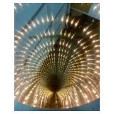 Awesome Original Hand Signed INFINITY Woodworks Round Lighted Coffee Table