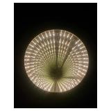 Awesome Original Hand Signed INFINITY Woodworks Round Lighted Coffee Table