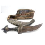 Wonderful Early Antique Omani Khanjar Dagger w/Belt