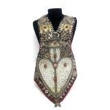 Exceptional LARGE Antique Turkoman Silver Chest Adornment w/HUGE Heart Pendant