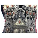 Exceptional LARGE Antique Turkoman Silver Chest Adornment w/HUGE Heart Pendant