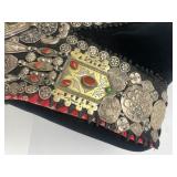 Exceptional LARGE Antique Turkoman Silver Chest Adornment w/HUGE Heart Pendant