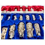 Outstanding Large Vintage Oriental Carved Bone Chess Set w/Case