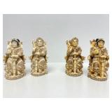 Outstanding Large Vintage Oriental Carved Bone Chess Set w/Case