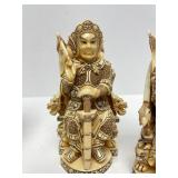 Outstanding Large Vintage Oriental Carved Bone Chess Set w/Case