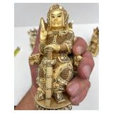 Outstanding Large Vintage Oriental Carved Bone Chess Set w/Case