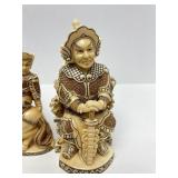 Outstanding Large Vintage Oriental Carved Bone Chess Set w/Case