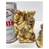 Outstanding Large Vintage Oriental Carved Bone Chess Set w/Case