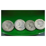 1967, 1968D, 2-1969D Kennedy Half Dollars