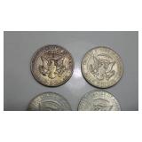 3-1964, 1965, 1966 Kenndy Half Dollars