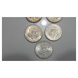 3-1964, 1965, 1966 Kenndy Half Dollars