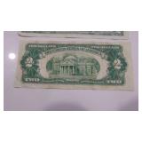 3- 2 Dollar Bills, 1953A, 2-1976
