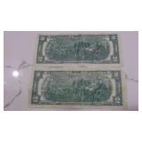 3- 2 Dollar Bills, 1953A, 2-1976