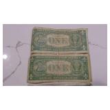 3- 1 Dollar Silver Certificates, 2-1957A (1-asis), 1953D