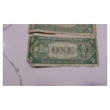 3- 1 Dollar Silver Certificates, 2-1957A (1-asis), 1953D