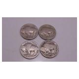 4-Buffalo Head Nickels