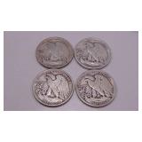 2-1937, 1-1936S, 1944S Walking Liberty Half Dollar