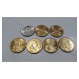 6-2000P Sacagawea Dollar and 1979D Susan B. Anthony Dollar