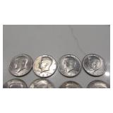 5-1971D, 1-1972D, 3-1976D, 1-1980D Kenndy Half Dollars
