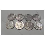1971, 2-1971D, 1972D, 1973D, 1976D, 1979D, 1980D Kenndy Half Dollars