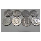 1971, 2-1971D, 1972D, 1973D, 1976D, 1979D, 1980D Kenndy Half Dollars