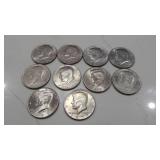 3-1971D, 1972, 1972D, 2-1976D, 1978D, 1992D, 1998P Kenndy Half Dollars