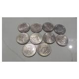 3-1971D, 1972, 1972D, 2-1976D, 1978D, 1992D, 1998P Kenndy Half Dollars