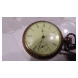 Elgin Gold Filled 15 Jewels Non-Working Pocket Watch and Hamiton Watch Company Pocket Watch (Missing face glass)