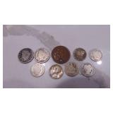 1906 & 1911 Liberty Head Nickel, 6- Other Dimes and 1929US Philippines one Centavo Coin