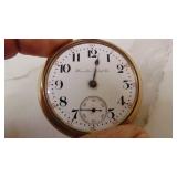 Elgin Gold Filled 15 Jewels Non-Working Pocket Watch and Hamiton Watch Company Pocket Watch (Missing face glass)