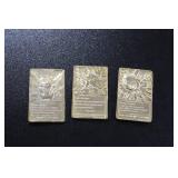 1999 Pokemon Burger King 23K Gold Card Lot | Charizard - Pikachu - Poliwhirl