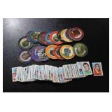 1983 Slurpee Football Discs & 1969 Topps 4 in 1 Stamp Football Lot