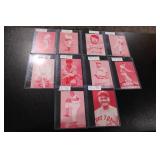 1980 Exhibit Ruby Red Sepia Baseball Card Lot | 10 Cards