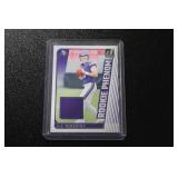 2024 Donruss Rookie Phenom Jersey Relic JJ McCarthy Rookie Card