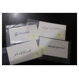 Unknown Cut Autograph Lot | 4 Autographs