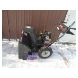 Yard Machine 8 hp 26 Snow blower with electric start. Heavy duty unit. Used condition. Tested & works. As shown. *THIS ITEM HAS A RESERVE.