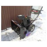 Yard Machine 8 hp 26 Snow blower with electric start. Heavy duty unit. Used condition. Tested & works. As shown. *THIS ITEM HAS A RESERVE.