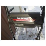 Yard Machine 8 hp 26 Snow blower with electric start. Heavy duty unit. Used condition. Tested & works. As shown. *THIS ITEM HAS A RESERVE.