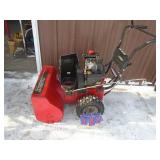 Murray 5 hp 22 snow blower with electric start. Used condition. Tested & works. As shown.