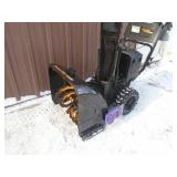 Poulan Pro 24/9 snow blower with electric start. Used condition. Tested & works. As shown.