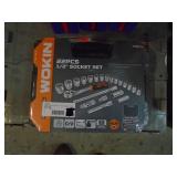 New Workin 22 piece 1/2 socket set. Metric. Sealed box. As shown.